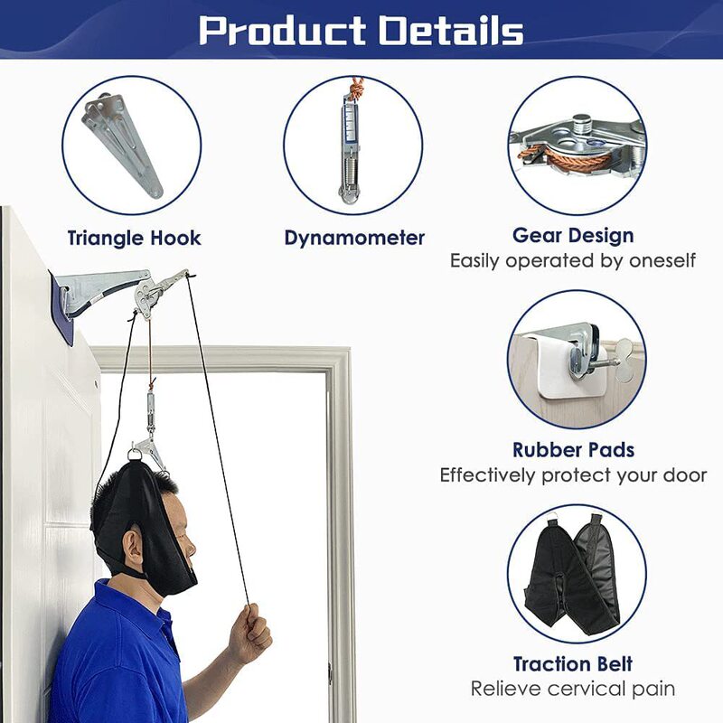 Cross-Border Cervical Traction Device for Home Use, Portable Neck Stretcher for Door, Stretching Hammock, Neck Protector Cross-Border Cervical Traction Device for Home Use, Portable Neck Stretcher for Door, Stretching Hammock, Neck Protector
