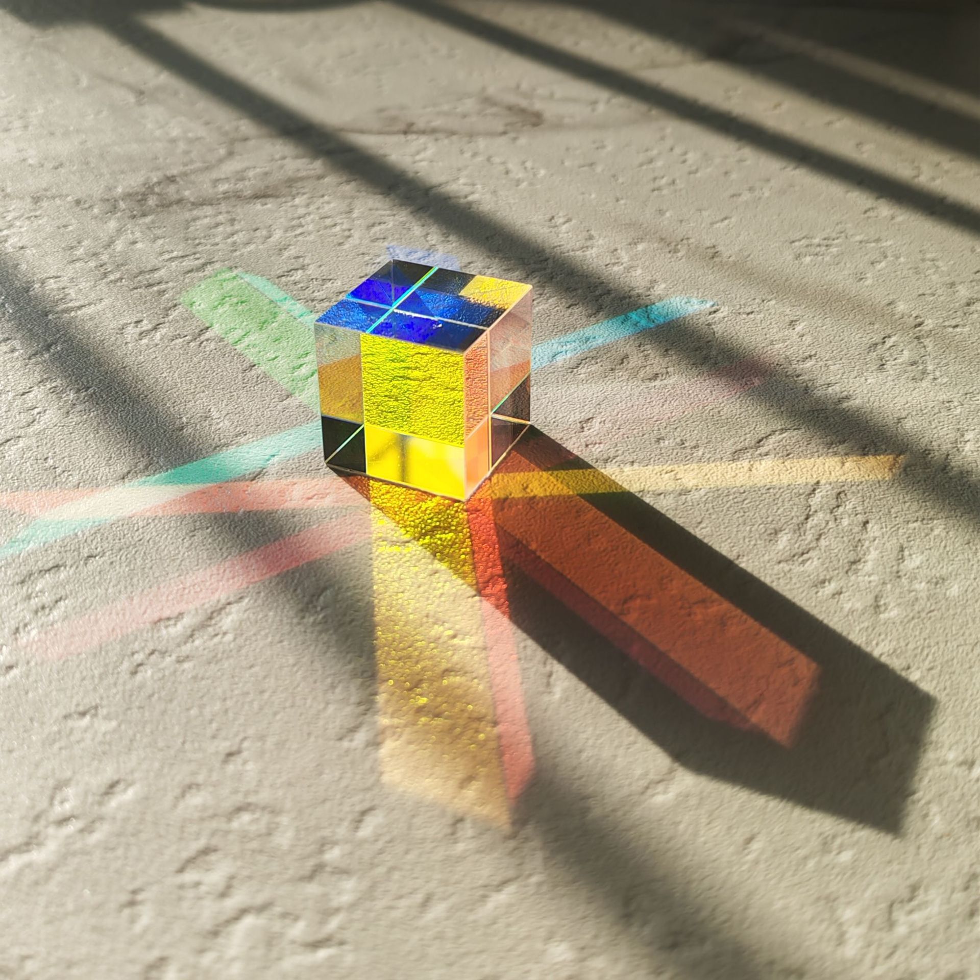 Sun Catcher Light Cube Colores Prisma Espejo Adornos de vidrio Sunshine Catcher Descompresión Regalo creativo