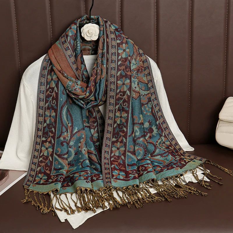 Tassel Blanket Design Thick Pashmina New Winter Warm Shawl W