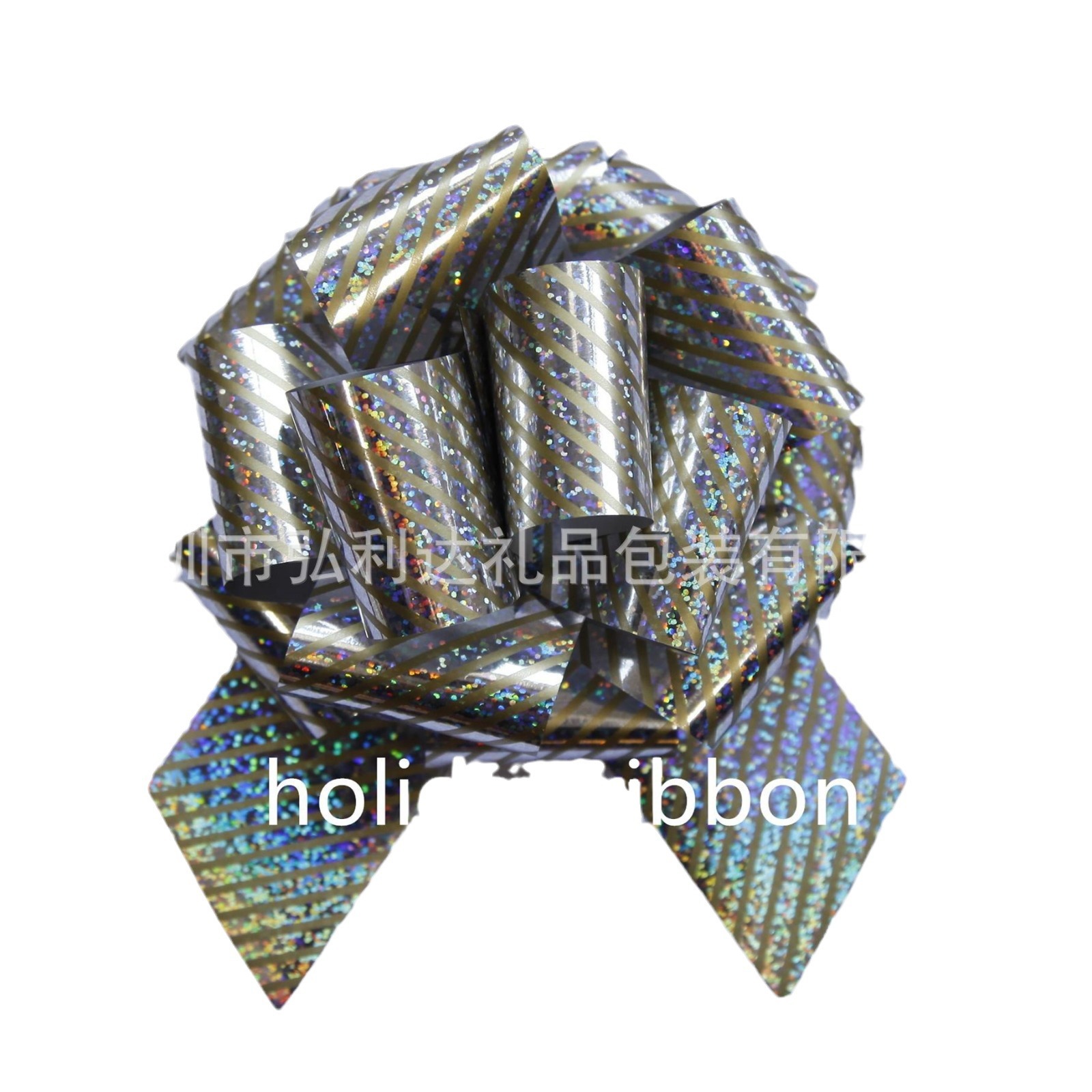 Productos de venta caliente transfronterizos regalos de Navidad mano bola impresa cinta de dibujo de flores bola de cinta de plástico arco