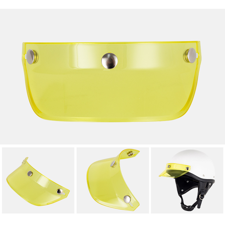 Motorcycle Helmet Brim Motorcycle Retro Helmet Three-Button Sun Visor Prince Helmet Flying Helmet Brim My01