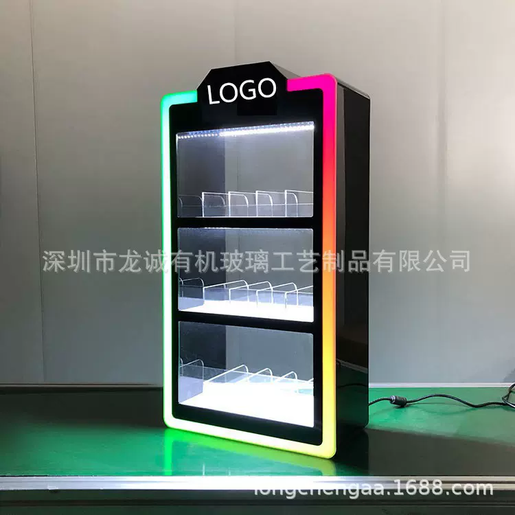 亚克力发光收纳商品陈列架多层工厂定制展示架双层置物架展示柜