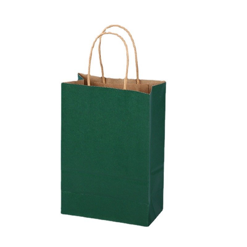 Bolsa de papel Kraft de color bolsa de regalo de embalaje engrosada bolsa de compras catering para llevar bolsa de embalaje bolso de té de leche