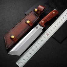 跨境热卖厂家现货龙骨一体直刀户外野营求生开山刀锋利耐用