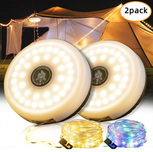 Outdoor Waterproof 4-in-1 Camping Light String, Rechargeable Tent Light String, Waterproof Portable Led Light, a Must-Have for Outdoor Camping