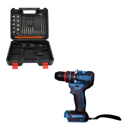 Transfronterizo mayorista doméstico de litio eléctrico de doble velocidad taladro eléctrico destornillador taladro de impacto de mano taladro de alta potencia conjunto multifuncional