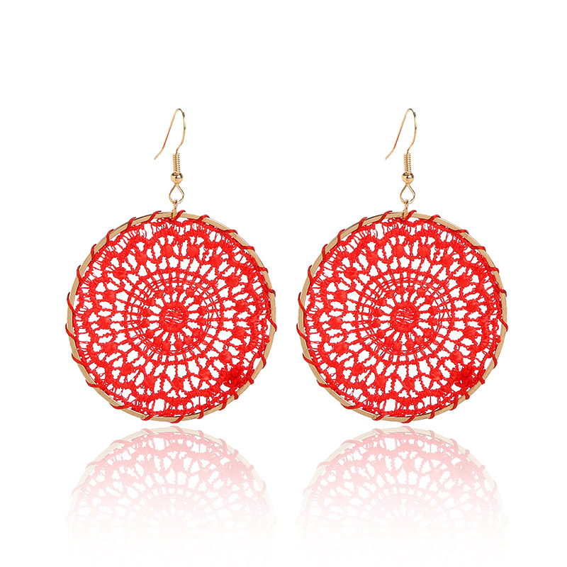 Simple Style Flower Alloy Braid Womenu0027S Drop Earrings 1 Pair