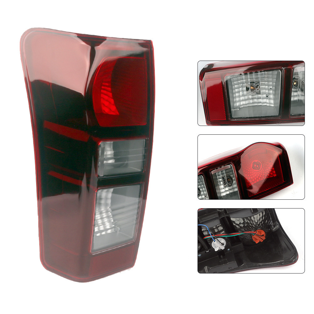 Aplicable a ISUZU 12 / 13 / 14 / 15 / 16 año D-MAX luz trasera derecha y derecha luz de marcha atrás luz de freno cubierta de luz de freno