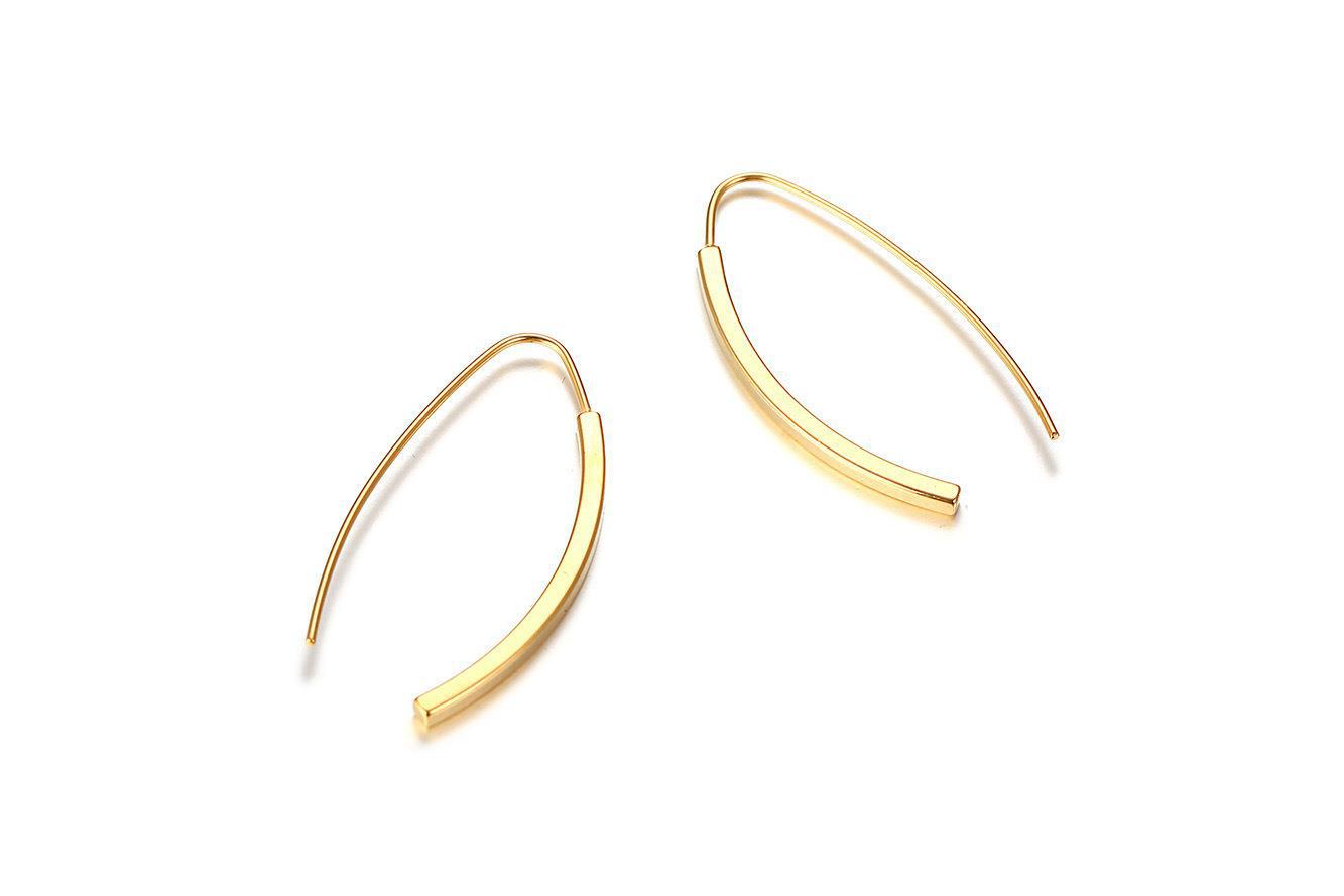 1 Paire Style Simple Forme En U Placage Acier Inoxydable Des Boucles D'oreilles display picture 5