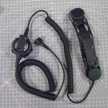 对讲机头骨传导消防用头盔耳机骨传导麦克风K头M头各种接口