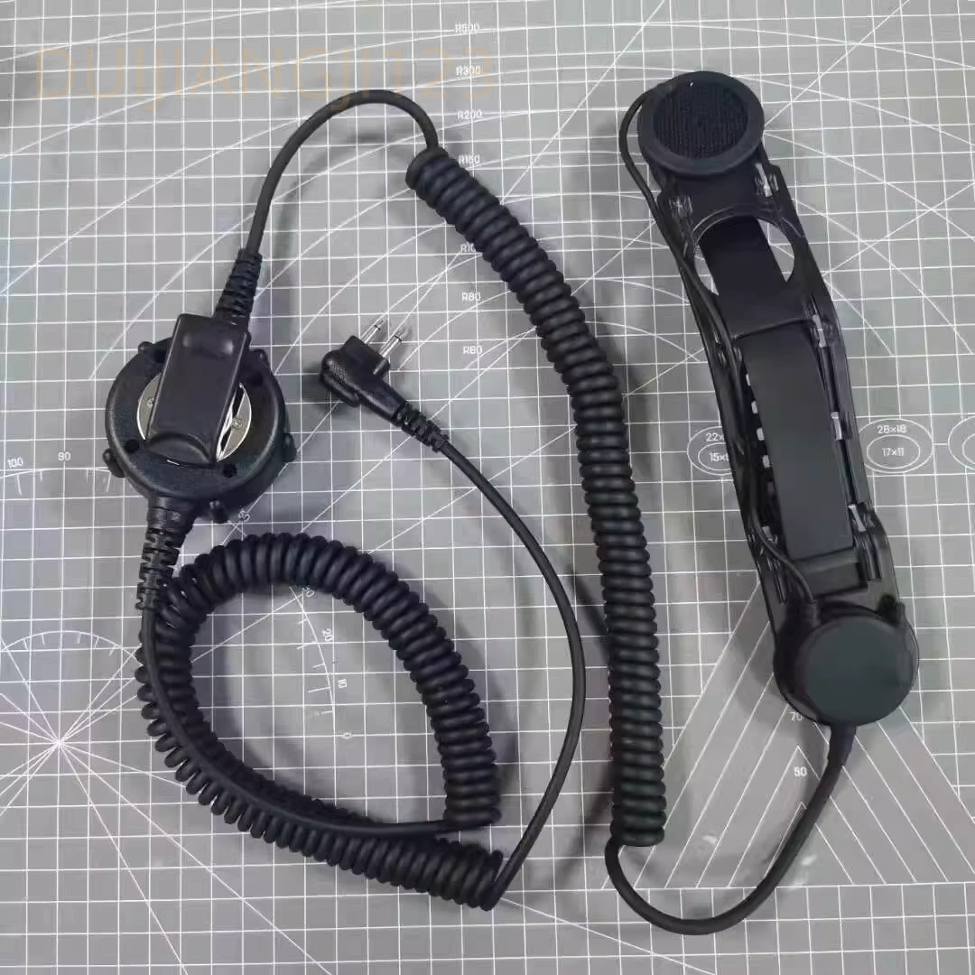 对讲机头骨传导消防用头盔耳机骨传导麦克风K头M头各种接口