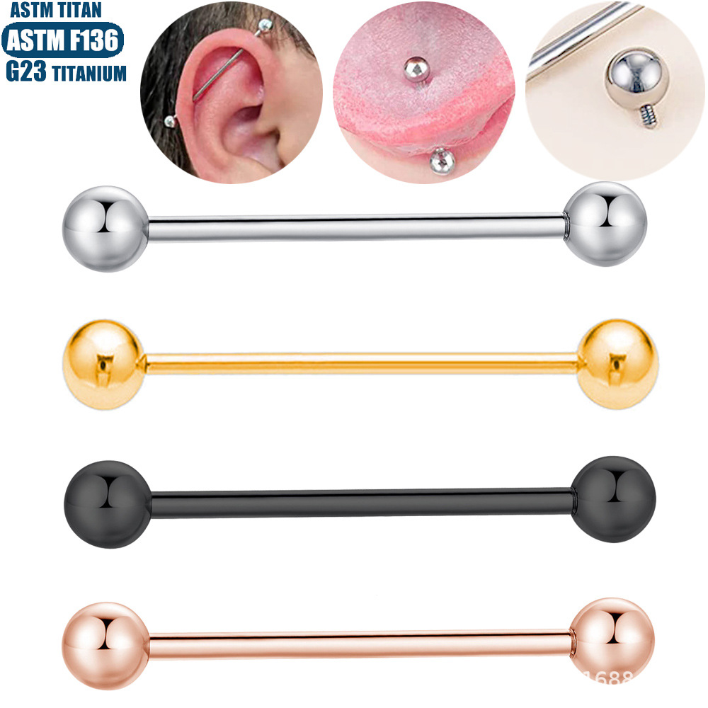 Pointed labret stud close-up product detail