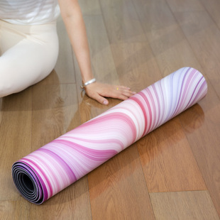 Pu Natural Rubber Full-Print Yoga Mat, Non-Slip, Odorless, Environmentally Friendly, Water-Based Ink Printing and Dyeing, Foldable and Storage-Friendly