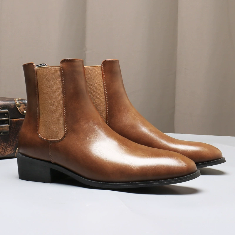 7809 Chelsea Boots Мода Chelsea Мужские ботинки Тенденция среднего размера Martin сапоги трансграничная внешняя торговля