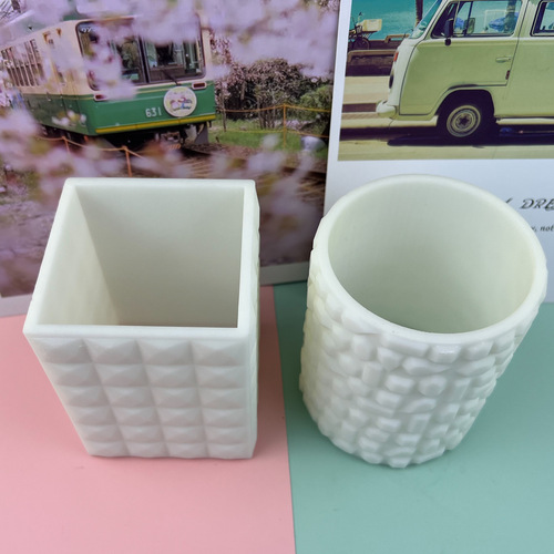 Fat Yaya DIY Diamond Pen Holder Epoxy Resin Mold, High-Gloss Finish, Desk Decoration & Storage Box, Silicone Mold