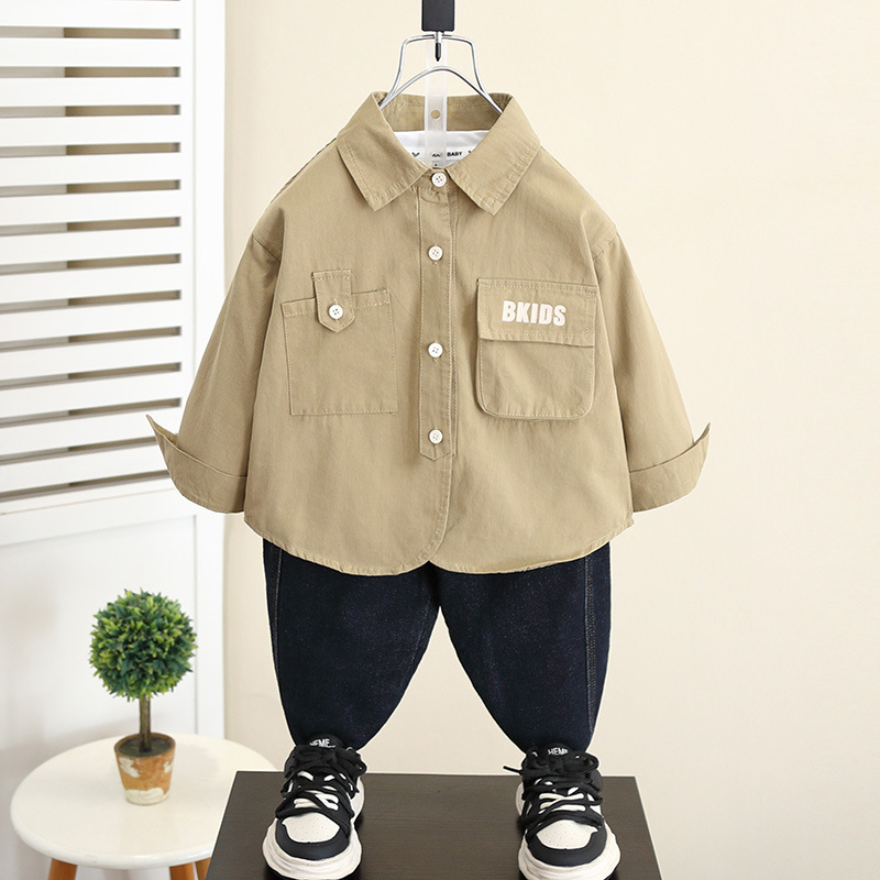 5826 chaquetas para niños 2025 nuevos modelos de primavera y otoño camisas de moda para niños