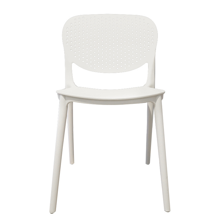 Exportación de silla de plástico nórdica al aire libre a prueba de lluvia reforzada PP silla de ocio silla de sala de estar asiento asiento de respaldo europeo