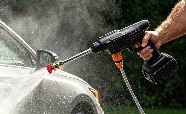 High-power integrated high-pressure water gun sprayer, car washing machine, watering and pesticide cleaning machine, household wireless car washer