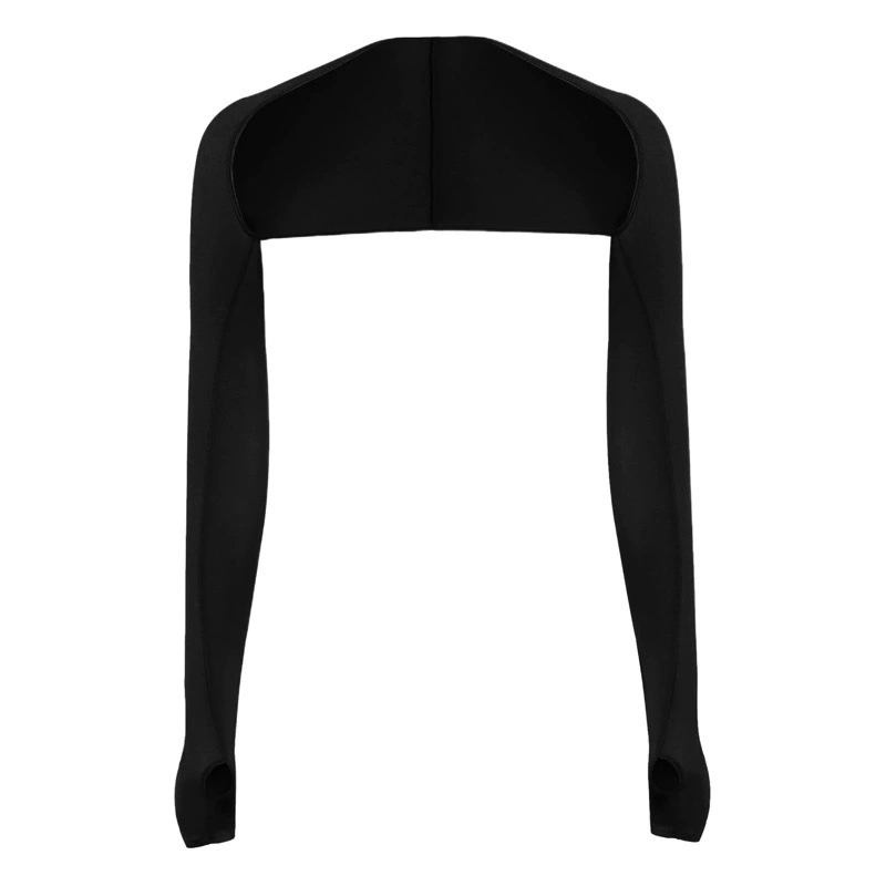 Летний уличный солнцезащитный крем, встроенная шаль, рукава из ледяного шелка, Защита плеч от ультрафиолета, рыбалка, длинные рукава для льда больших размеров