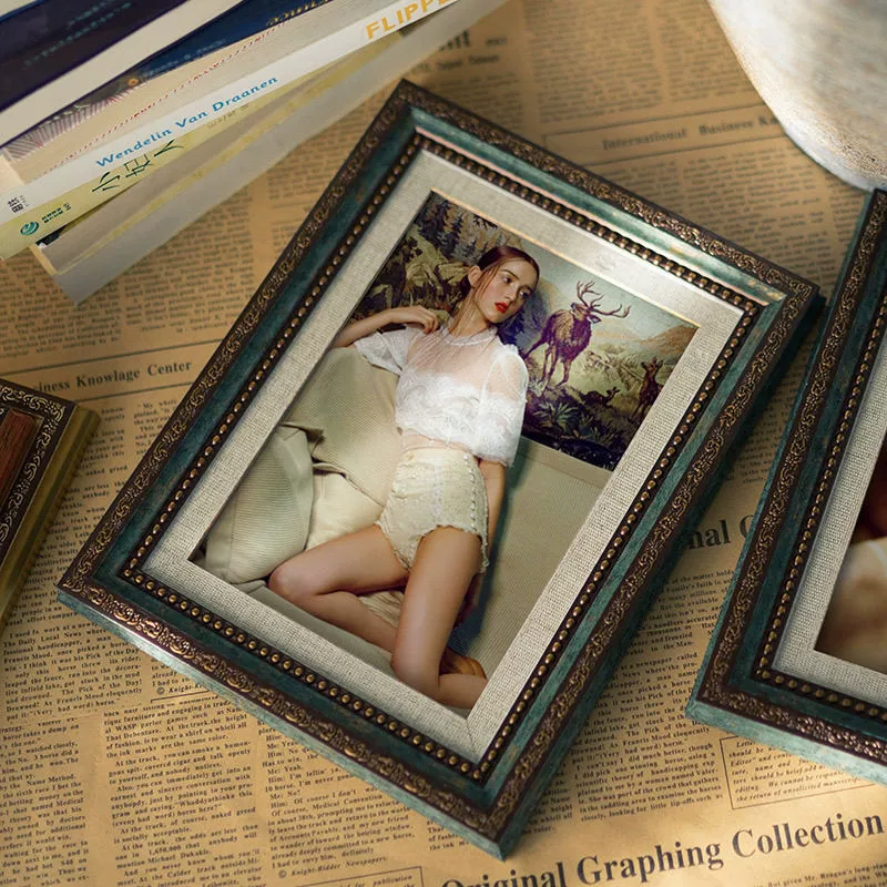 Фоторамка винтажная 10inch портретная фото стирка гостиная кабинет спальня деревянная креативная декоративная рамка с орнаментом