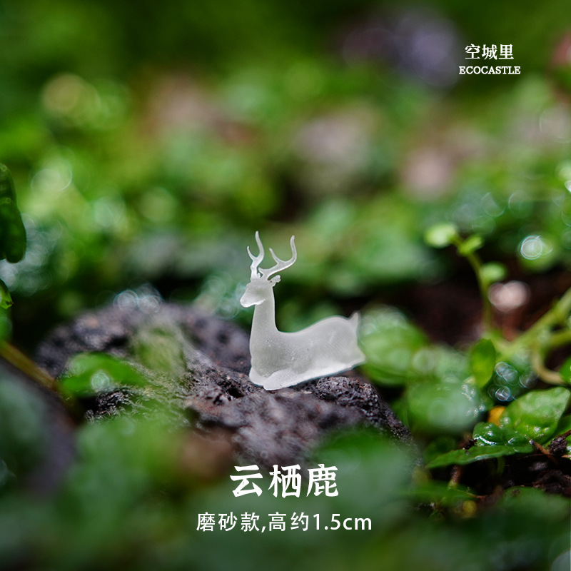 Adornos de micro - paisaje de conejo "en la ciudad vacía" materiales de bricolaje envueltos en macetas de carne decoradas peceras decoradas con adornos de paisaje