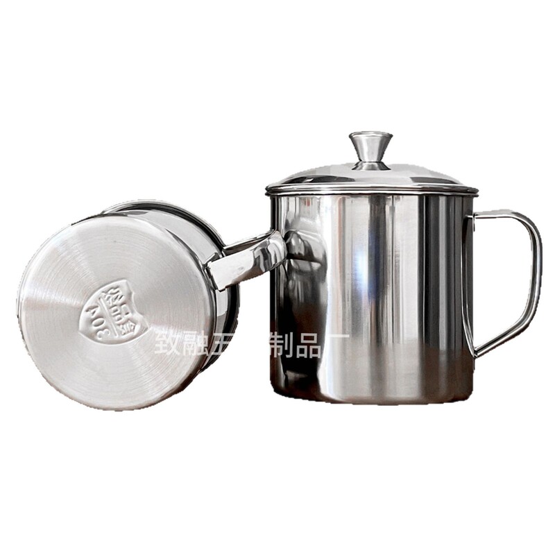 304加厚不锈钢口杯幼儿园刻字水杯带盖茶杯茶缸户外便携咖啡杯|undefined