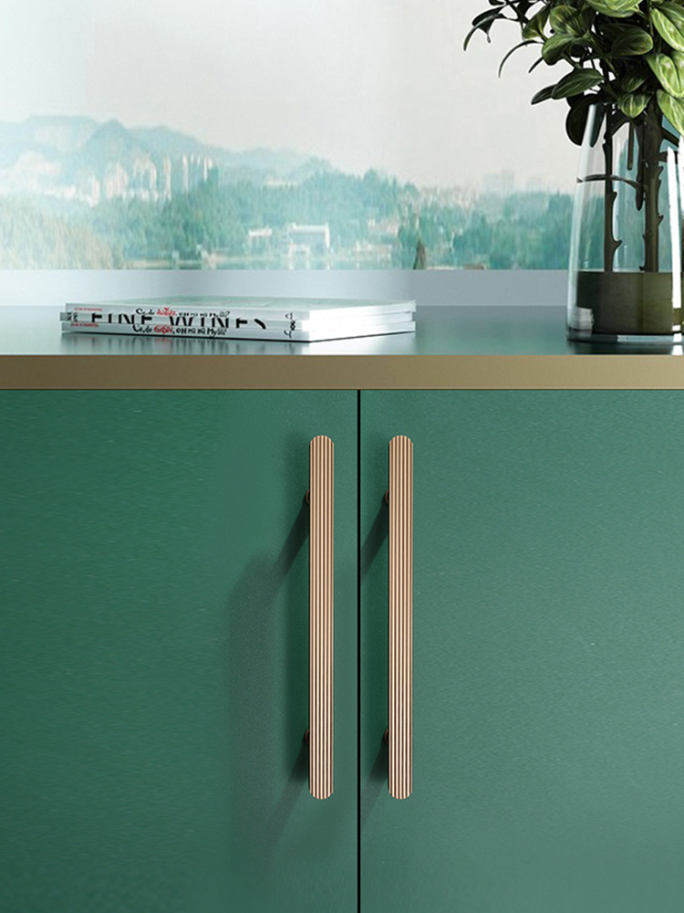 Modern minimalist high-end gray wardrobe handle, extended aluminum alloy luxury cabinet drawer cabinet door handles