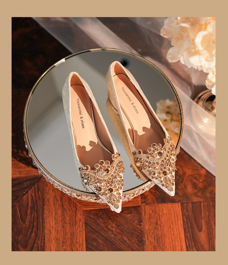 3333F-007 Scarpe da donna con tacco basso, punta a punta, in raso, comode, per damigelle d'onore, da sposa e feste_voghion.com