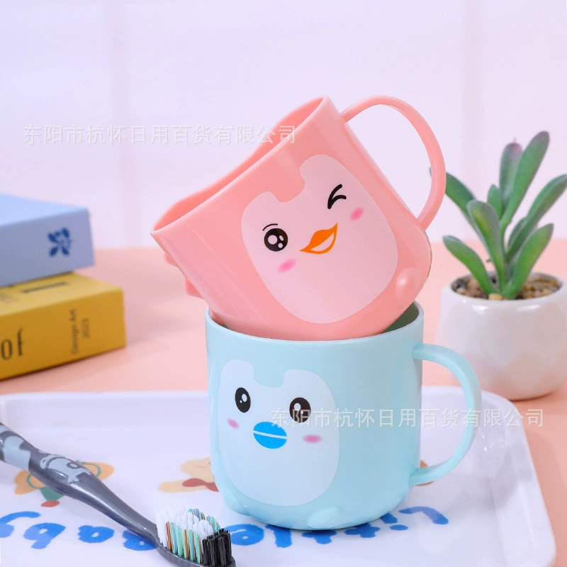 Креативная многостильная чашка для чистки зубов и полоскания рта, детская мультяшная чашка для мытья, утолщенная и прочная мультяшная чашка с маленькой желтой уткой, оптовая продажа