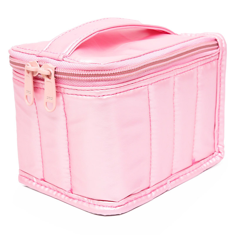 Nueva bolsa de cosméticos portátil de color puro con logotipo impreso, bolsa de cosméticos simple, bolsa de lápiz labial portátil de viaje transfronteriza, venta al por mayor
