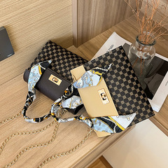 Fashion Handbag 2023 Bag Factory Direct Sale Wholesale Printed Kelly Bag Silk Scarf Chain Bag Crossbody Bag