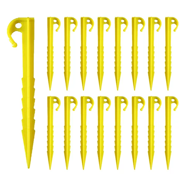 Cross-Border Wholesale Tent Ground Nails Tent Accessories 14.5cm Serrated Plastic Ground Nails Picnic Mat Windproof Fixed Nails