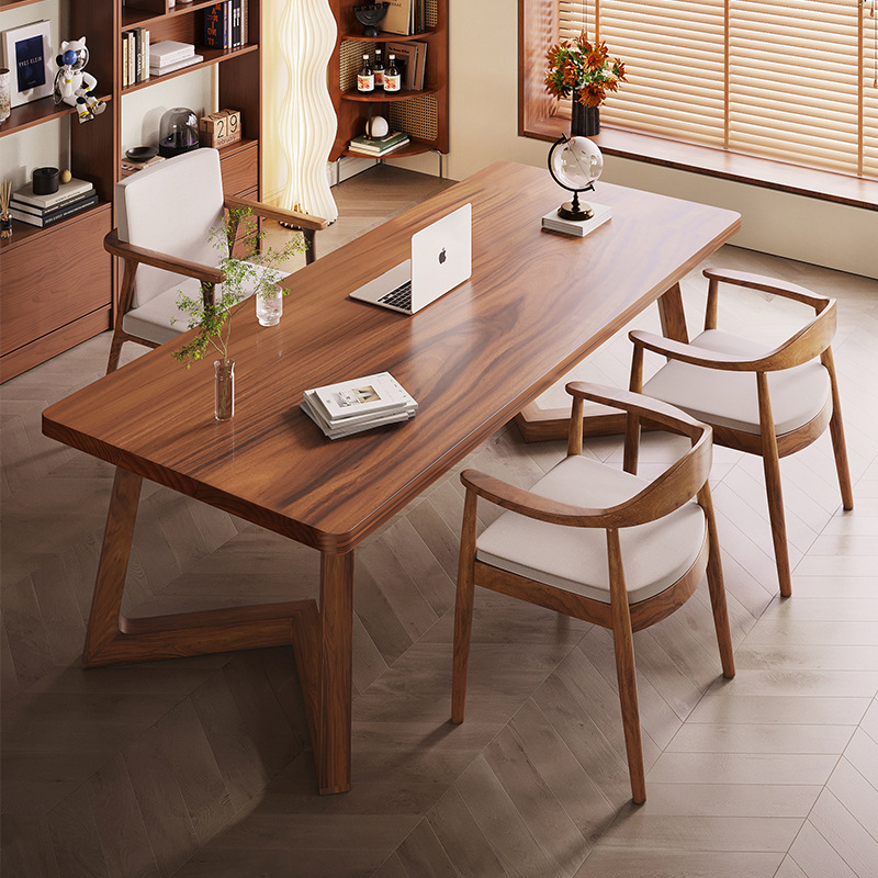 South American Walnut Wood Living Room Large Long Desk Workbench Home Living Room Large Board Office Computer