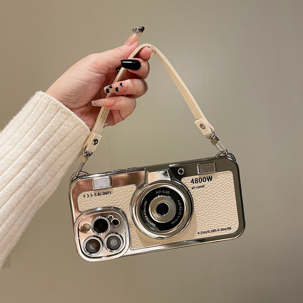 120g Weight Vintage Style Camera Tpu Pu Leather Phone Cases