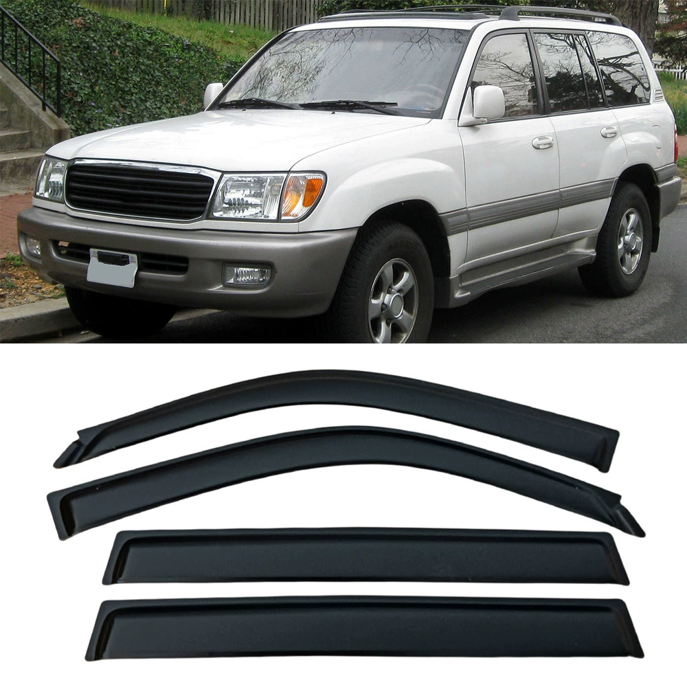 Подходит для TOYOTA LAND CRUISER J100 1998-2007, дефлектор бокового окна, дождевой щиток, бровка от дождя.