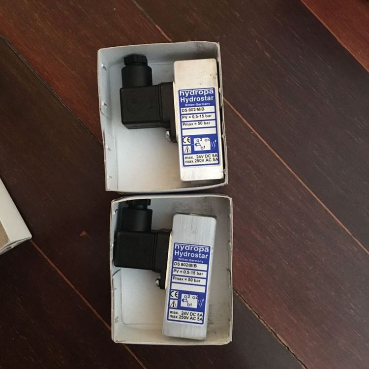 德国Hydropa压力开关DS 802/M/B PV=0.5-15bar海兆帕压力继电器
