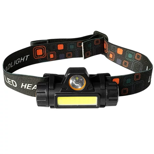 Outdoor supplies fishing headlight strong light USB rechargeable magnet COB work light mountaineering fishing head-mounted flashlight