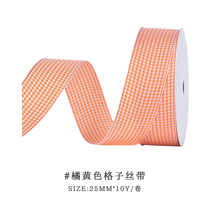 Yao Ming cinta de regalo flor arco cinta de embalaje hecho a mano DIY cinta a cuadros caja de regalo cinta de embalaje