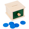 Wooden teaching aids Montessori for boxes for kindergarten, toy with coins, early education, science and technology