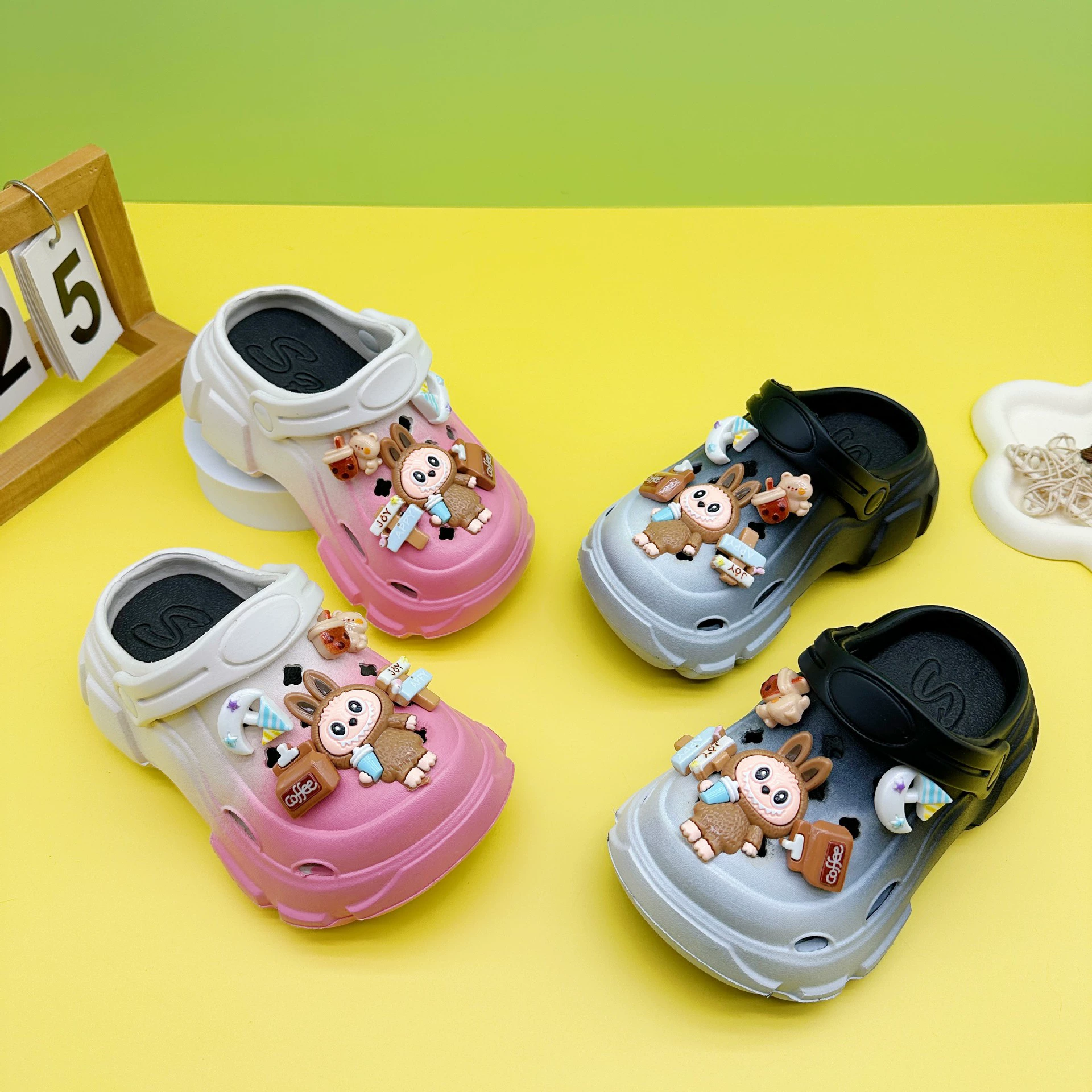 Симпатичные дикие мужские и женские детские тапочки родитель-ребенок новые кофейные ботинки