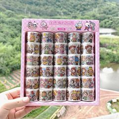 漫画ラブブロールステッカー 30 個箱入り和紙テープかわいいラブブクリエイティブ素材ハンドブックステッカーバッチ