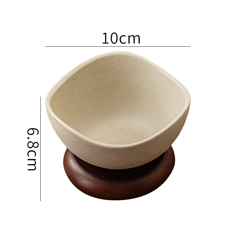 粗陶甜品碗麦片碗陶磁器食器高級感小衆高足ヨーグルトオート麦アイスクリーム碗アイスクリームカップ|undefined