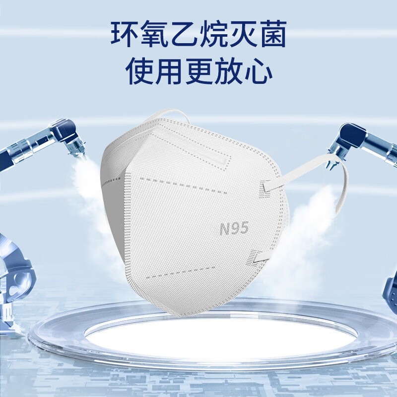 Máscaras kn95 genuinas esterilizadas de grado médico Embalaje independiente Antivirus desechable Máscaras n95 montadas en la cabeza a prueba de polvo