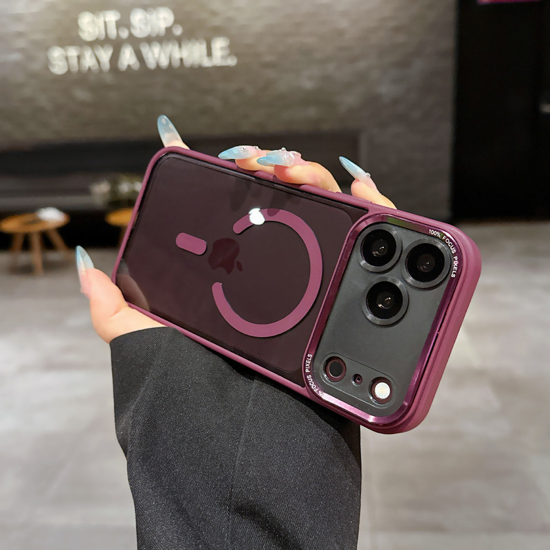 New Model of Precision Hole Eagle-Eye Magnetic Suction Case Suitable for iPhone 18 Pro Max, Transparent Hard Case Protective Cover for Apple 16 New Model of Precision Hole Eagle-Eye Magnetic Suction Case Suitable for iPhone 18 Pro Max, Transparent Hard Case Protective Cover for Apple 16