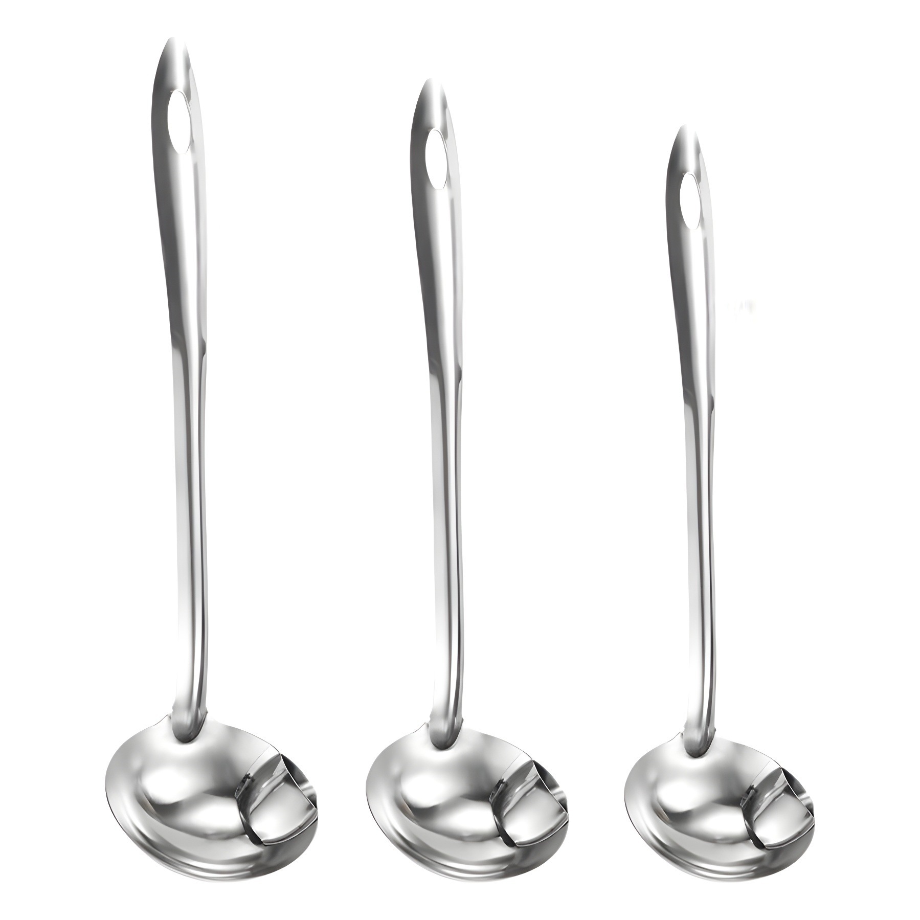 Cuchara de aceite de acero inoxidable, espátula para el hogar engrosada, cuchara de filtro de separación de chef comercial, cuchara de sopa para comer y beber, artefacto de sopa