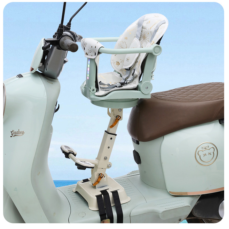 Multifunctional electric vehicle child seat, adjustable for sitting and lying down, 360-degree rotation ° Rotating safety seat