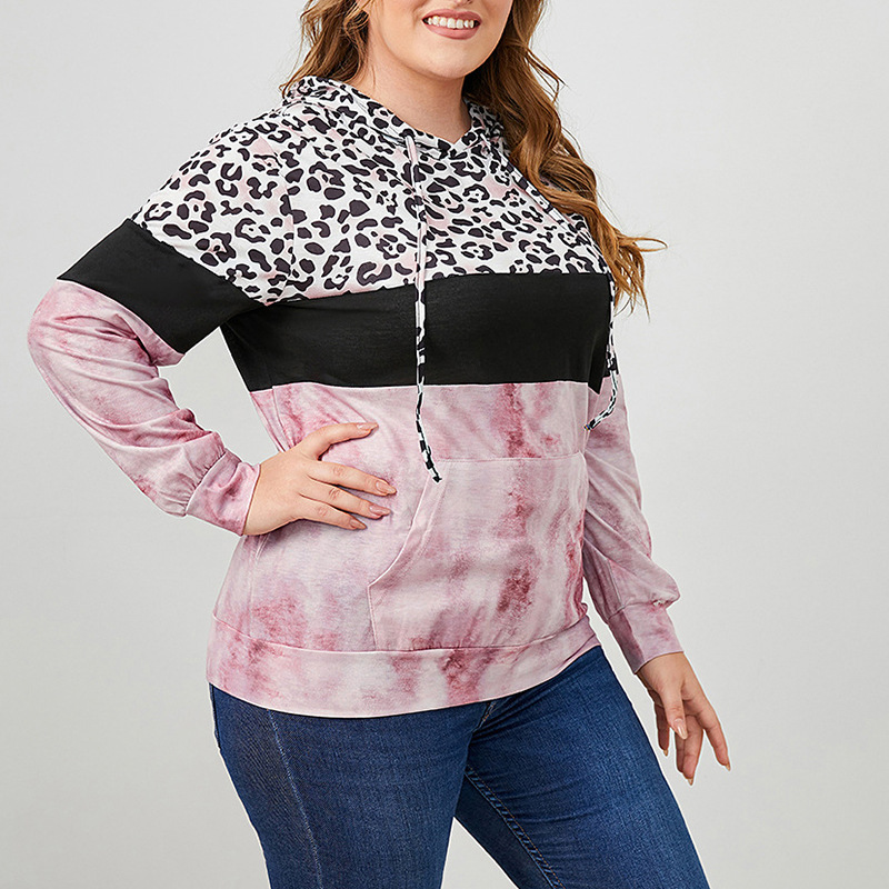 Casual Leopard Pocket Hoodies