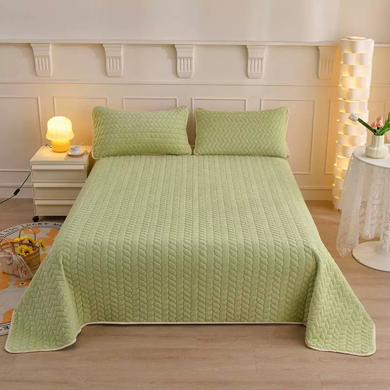 2025爆款高克重牛奶绒床垫床盖双面使用