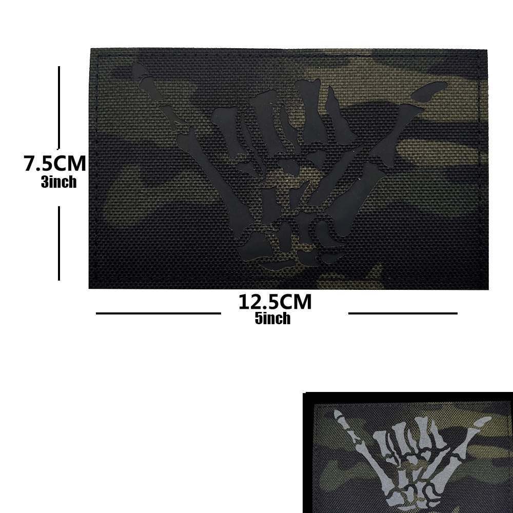 Parche Táctico de Velcro Luminoso IR 666 de Nailon para Mochila y Ropa