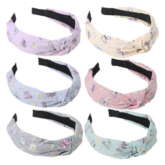 Cross-border European and American Simple Headband Unique Design Hair Clip Hair Accessories Outing Fresh Handmade Crossed Headband Hair Accessories for Women